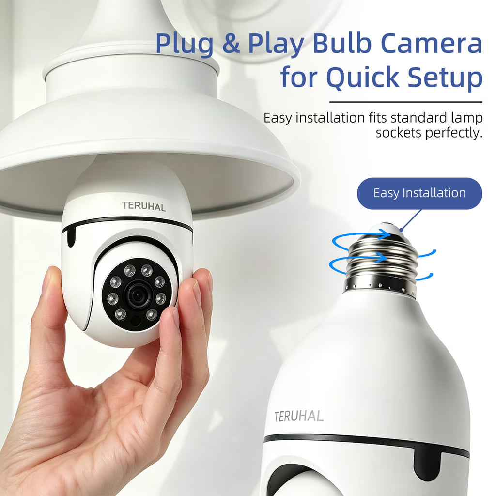 CAMARA ROSCA EDISON IC360 WiFi IC-360 con Visión 360° | Visión Nocturna | Compatible con Alexa y Google