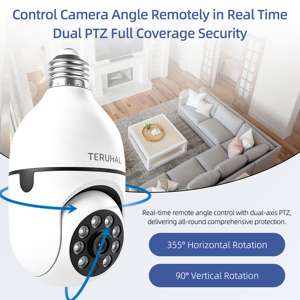 CAMARA ROSCA EDISON IC360 WiFi IC-360 con Visión 360° | Visión Nocturna | Compatible con Alexa y Google