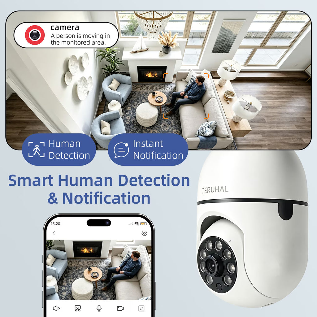 CAMARA ROSCA EDISON IC360 WiFi IC-360 con Visión 360° | Visión Nocturna | Compatible con Alexa y Google